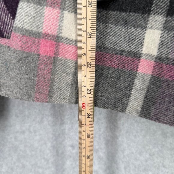 Cabi VTG Wool Blend Double Breasted Jacket Peacoat Size 8 Black Pink White - Picture 10 of 11